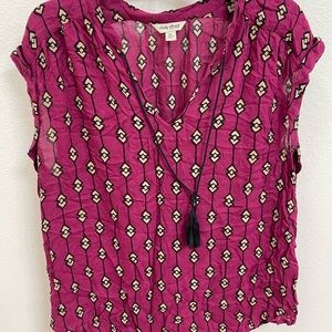 LUCKY BRND GEOMETRIC BLOUSE. LIKE NEW. XL